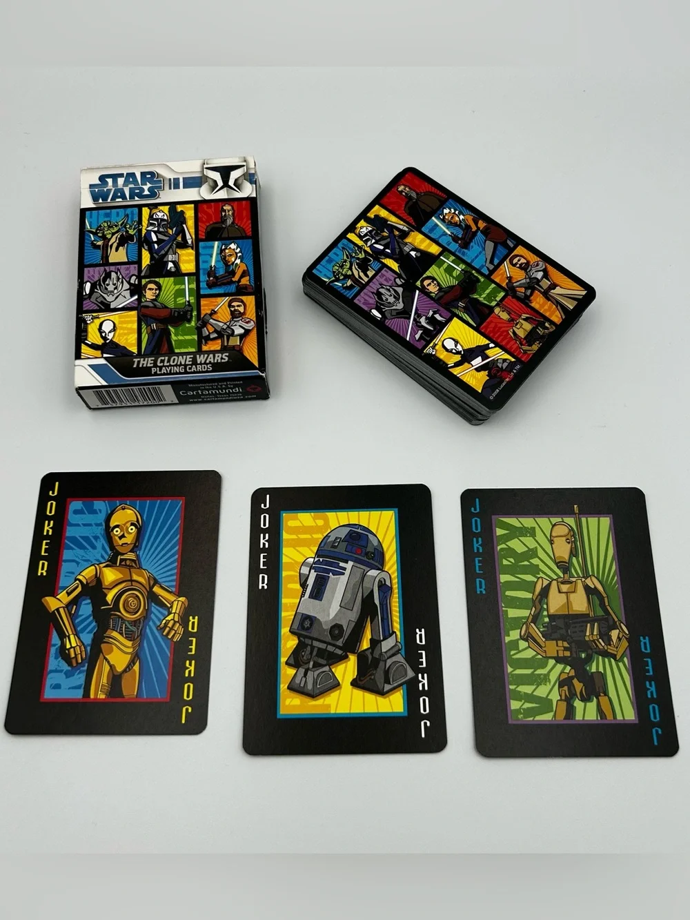 STAR WARS CLONE WARS Playing Cards Deck Animated Series Open Lightly Used